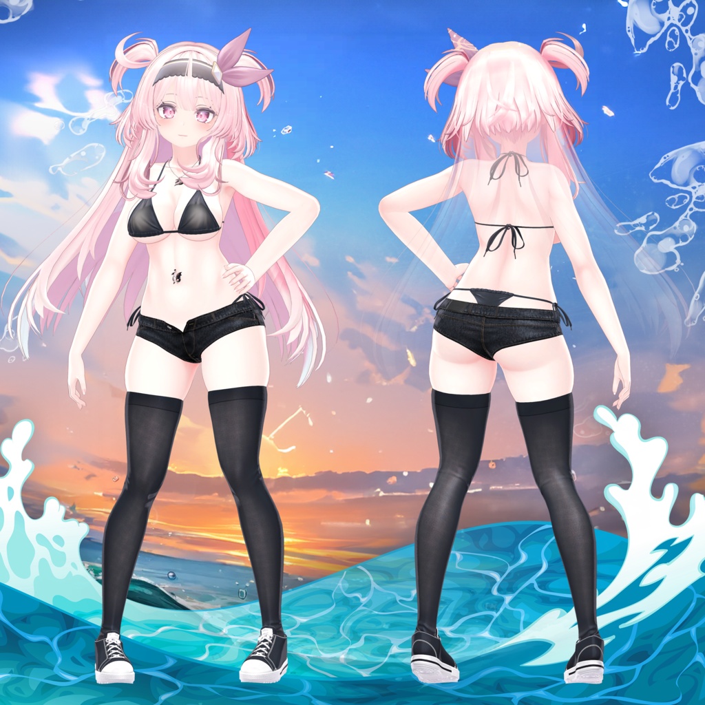 『6アバター対応』【3D衣装モデル】Casual_Beach_Rebel