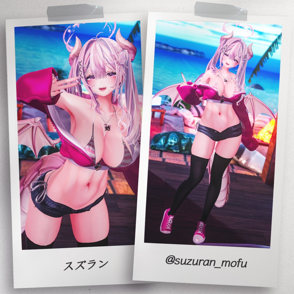 『6アバター対応』【3D衣装モデル】Casual_Beach_Rebel