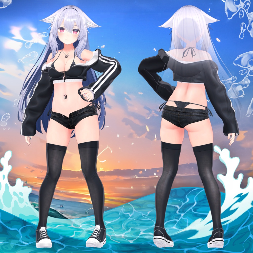 『6アバター対応』【3D衣装モデル】Casual_Beach_Rebel