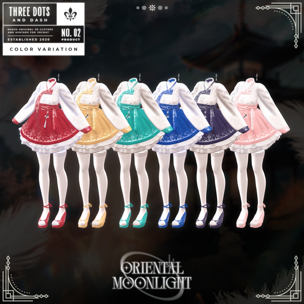 『5アバター対応』 【3D衣装モデル】 Oriental_Moonlight