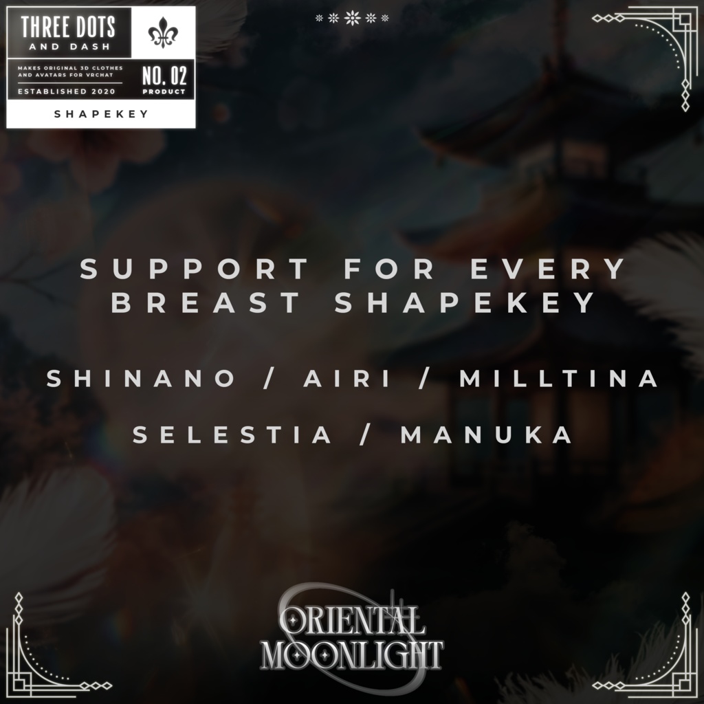 『5アバター対応』 【3D衣装モデル】 Oriental_Moonlight