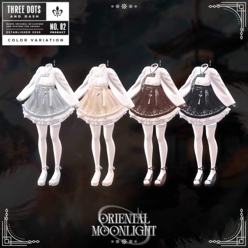 『5アバター対応』 【3D衣装モデル】 Oriental_Moonlight
