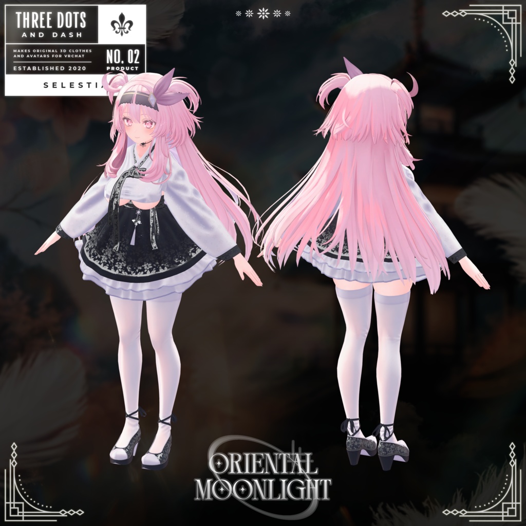 『5アバター対応』 【3D衣装モデル】 Oriental_Moonlight