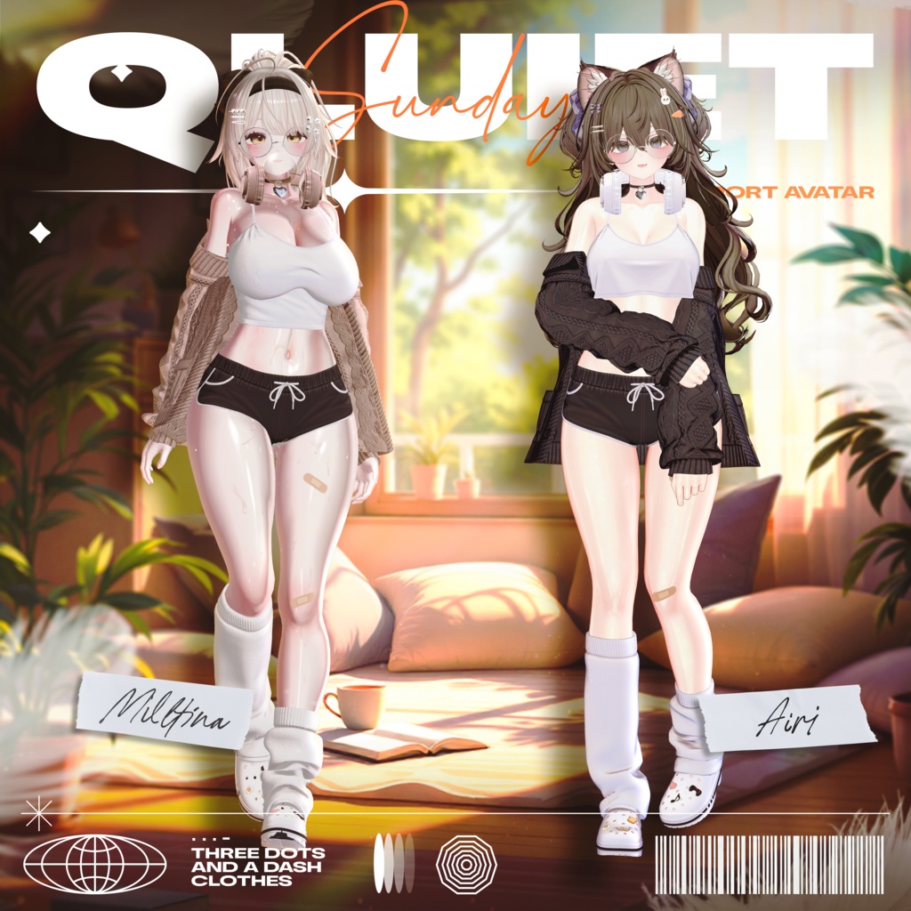 『8アバター対応』 【3D衣装モデル】 Quiet_Sunday