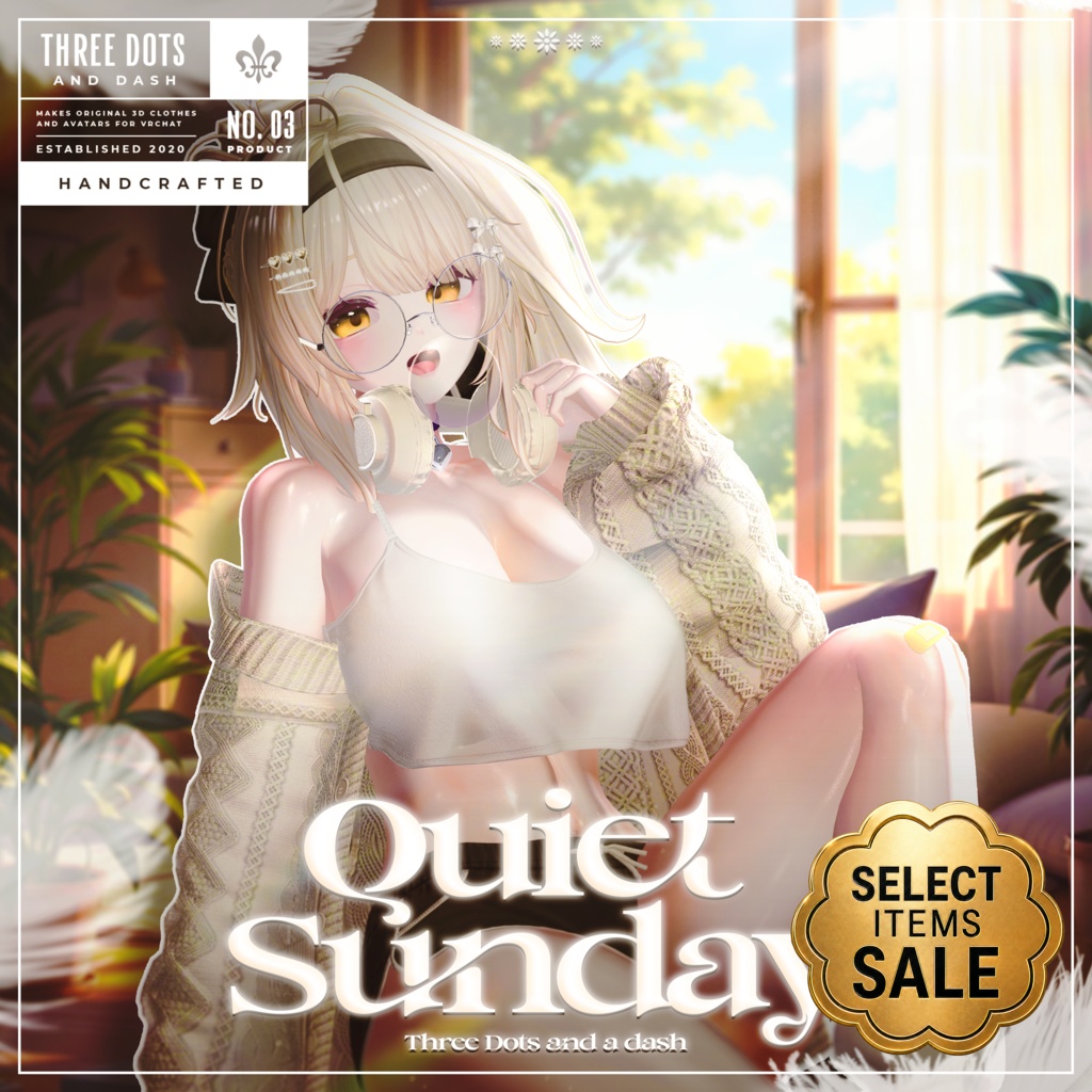 『8アバター対応』 【3D衣装モデル】 Quiet_Sunday