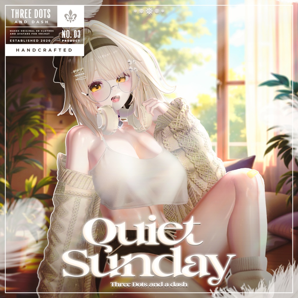 🎉 期間限定セール開催中! 🎉『8アバター対応』 【3D衣装モデル】 Quiet_Sunday