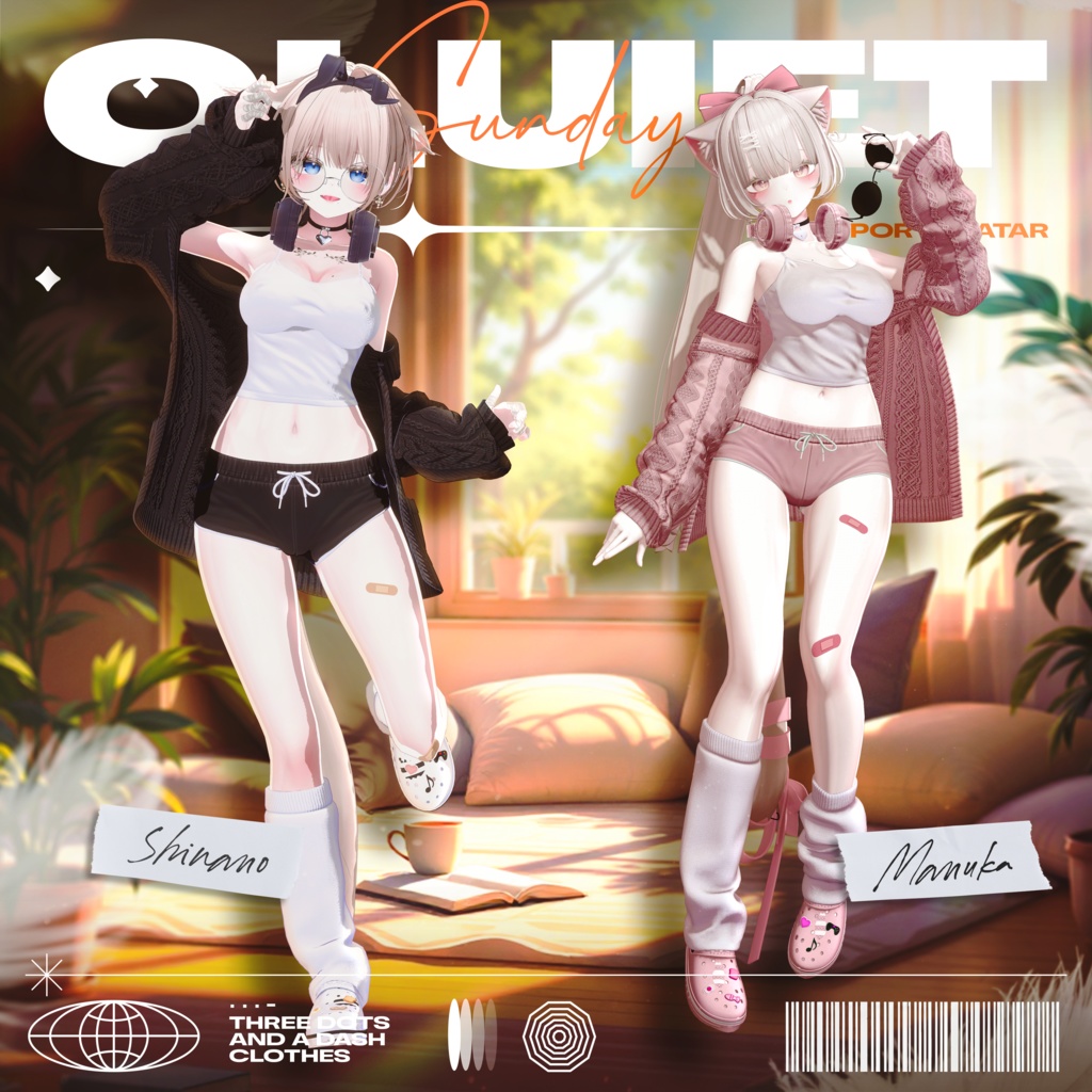 『8アバター対応』 【3D衣装モデル】 Quiet_Sunday