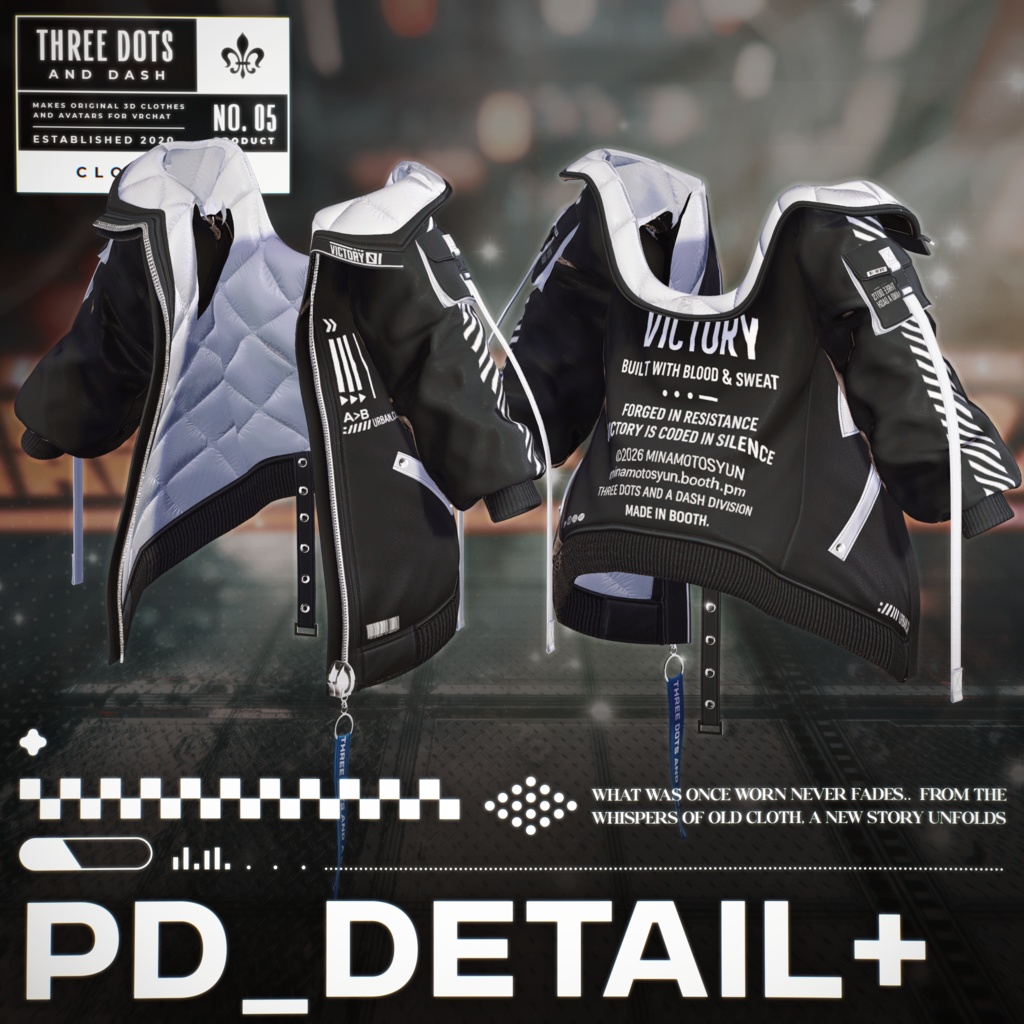 『7アバター対応』 【3D衣装モデル】 Re : Parka Dress