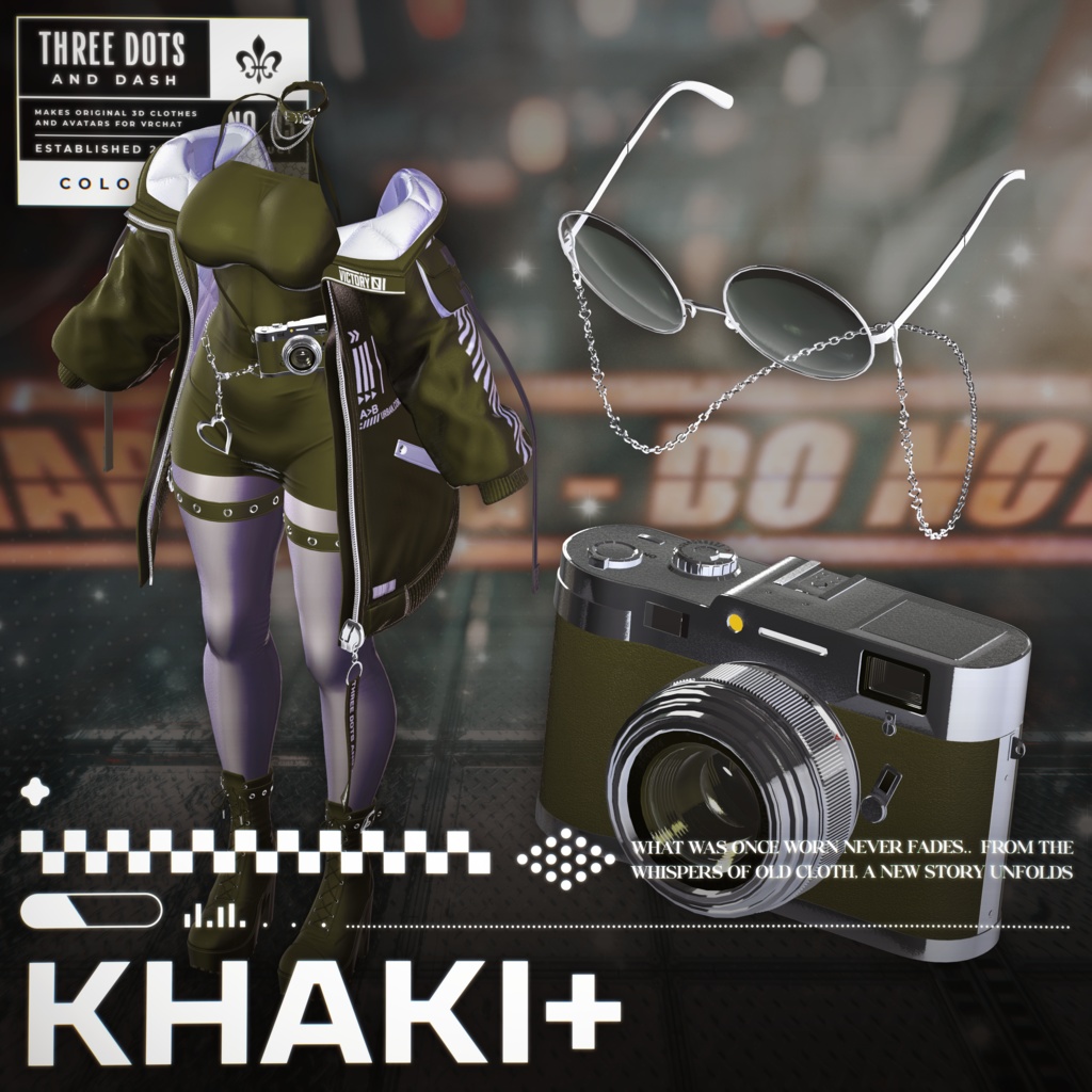 『7アバター対応』 【3D衣装モデル】 Re : Parka Dress