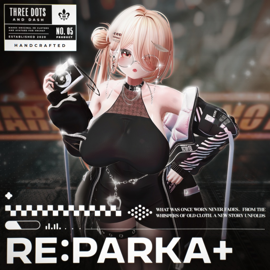 『7アバター対応』 【3D衣装モデル】 Re : Parka Dress