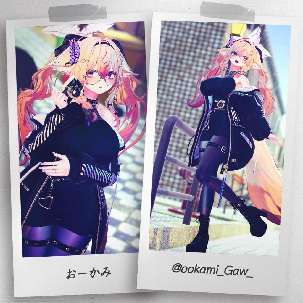 『7アバター対応』 【3D衣装モデル】 Re : Parka Dress