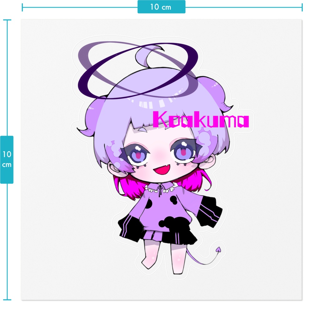 Koakumaステッカー(桃)