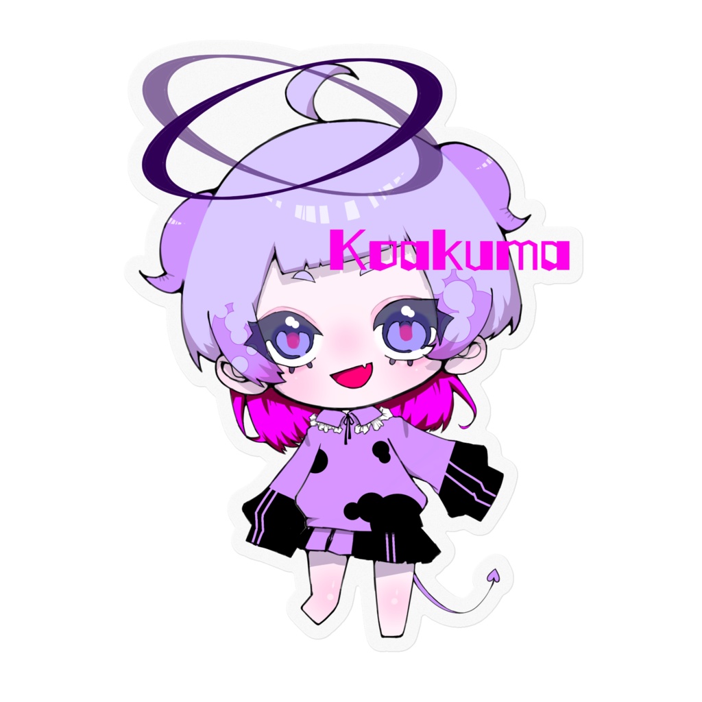 Koakumaステッカー(桃)