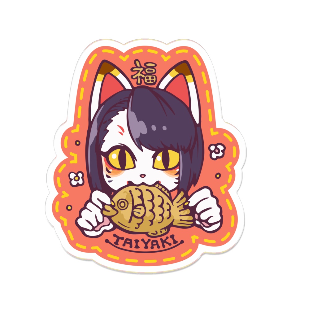 たい焼きムシャムシャ福ちゃんバッジ