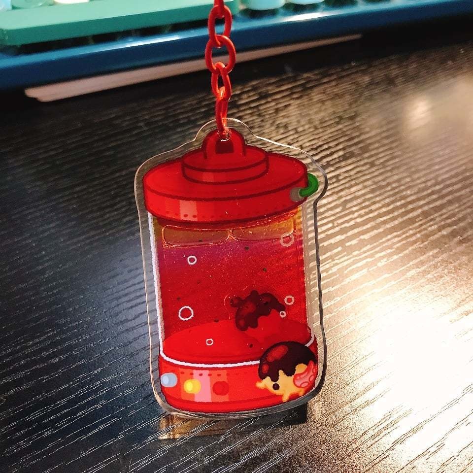 【みすけっと】たこ焼き培養槽グリッターオイルアクキー【新作】