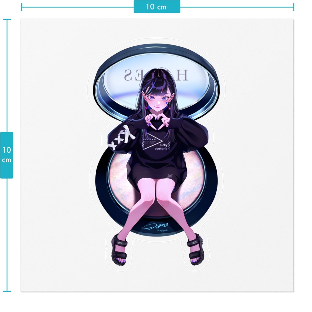 地雷コスメ女子 ステッカー