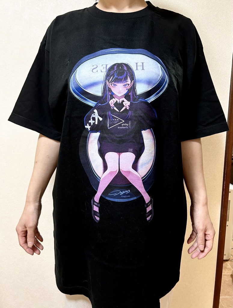 コスメ地雷女子Tシャツ(濃色印刷)