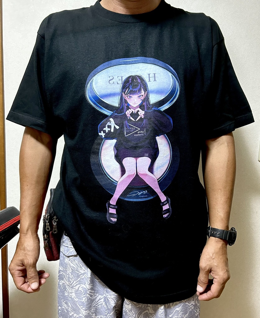 コスメ地雷女子Tシャツ(濃色印刷)