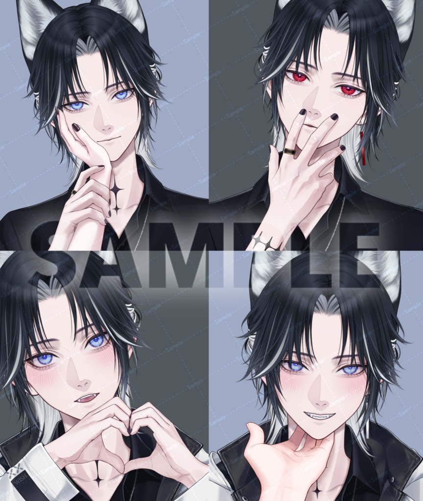 【男性向け】リアル系手素材10個セット【Vtuber】無料有り