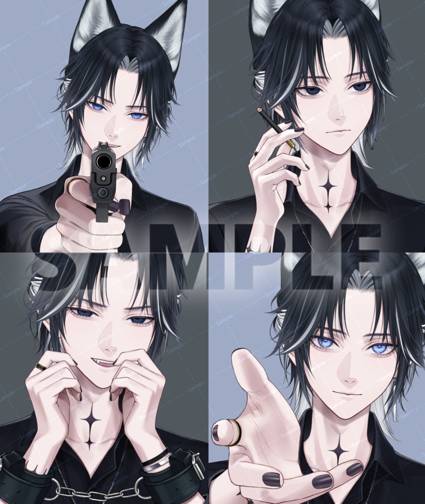 【男性向け】リアル系手素材10個セット【Vtuber】無料有り