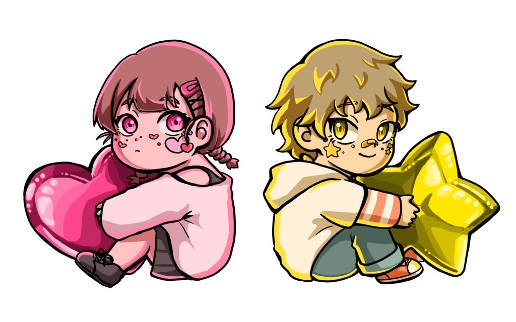 アクリルキーホルダー　Pink&Yellow