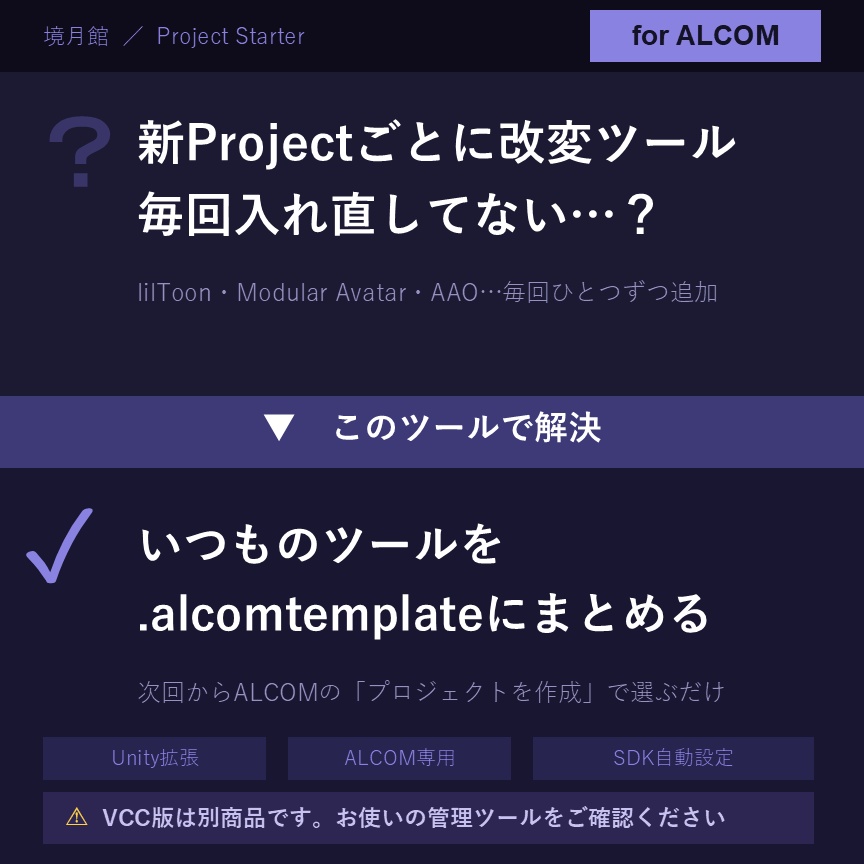 【境月館】改変はじめセット ALCOM|Project Starter for ALCOM