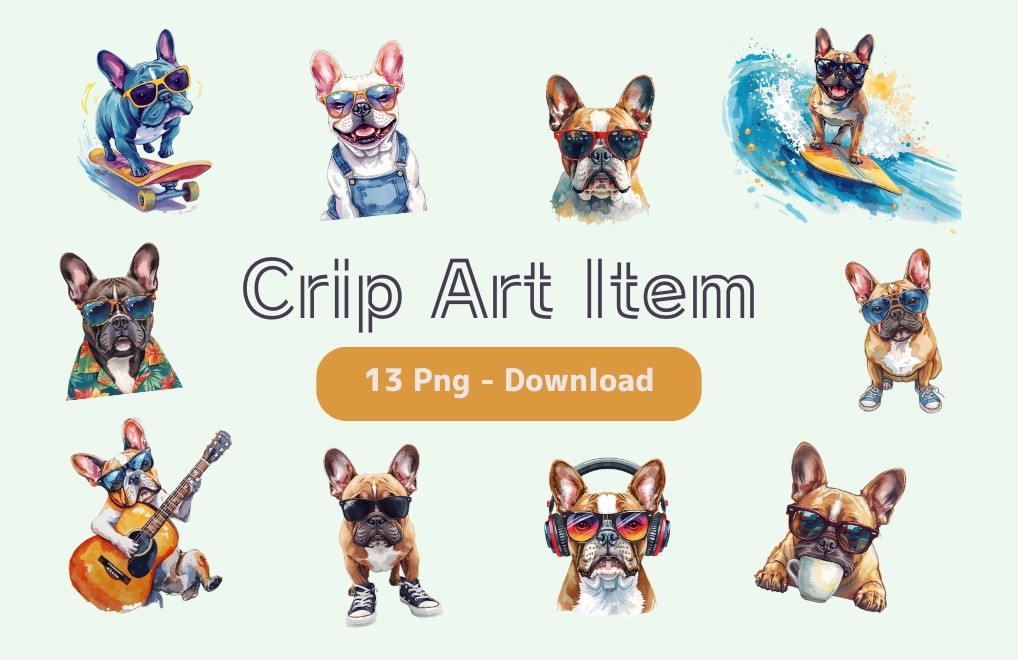 【イケてるフレブル大集合！】クリップアート13点セット　PNG背景透過