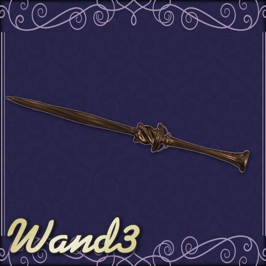 【3D武器モデル】魔法の杖4種セット(パーティクル付き)