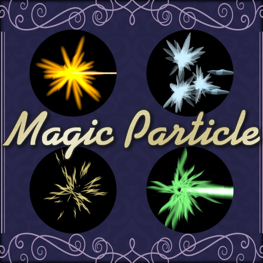 【3D武器モデル】魔法の杖4種セット(パーティクル付き)