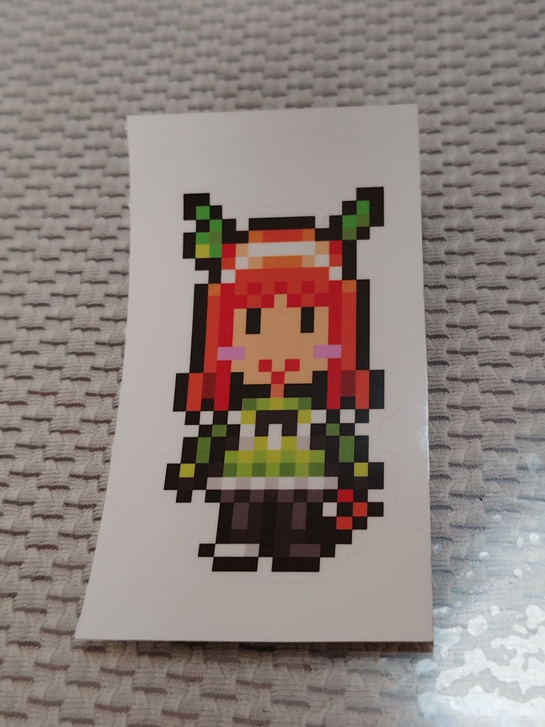 縁取りドット絵ステッカーNo.2　ウマ娘：サイレンススズカ
