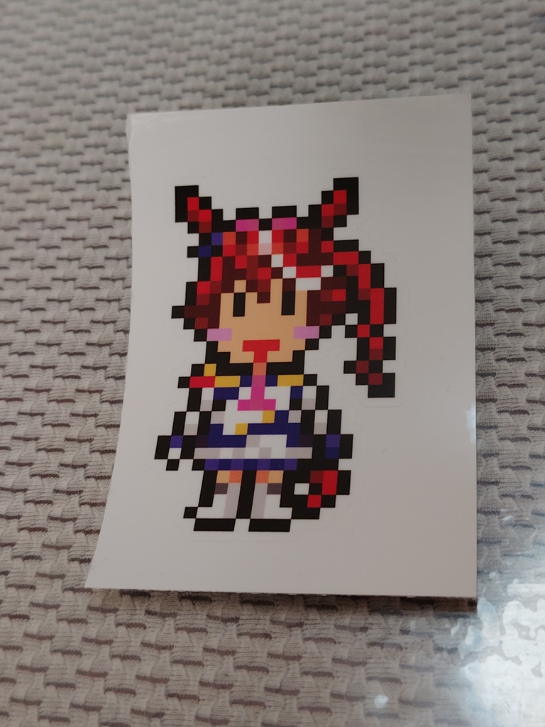 縁取りドット絵ステッカーNo.3　ウマ娘：トウカイテイオー