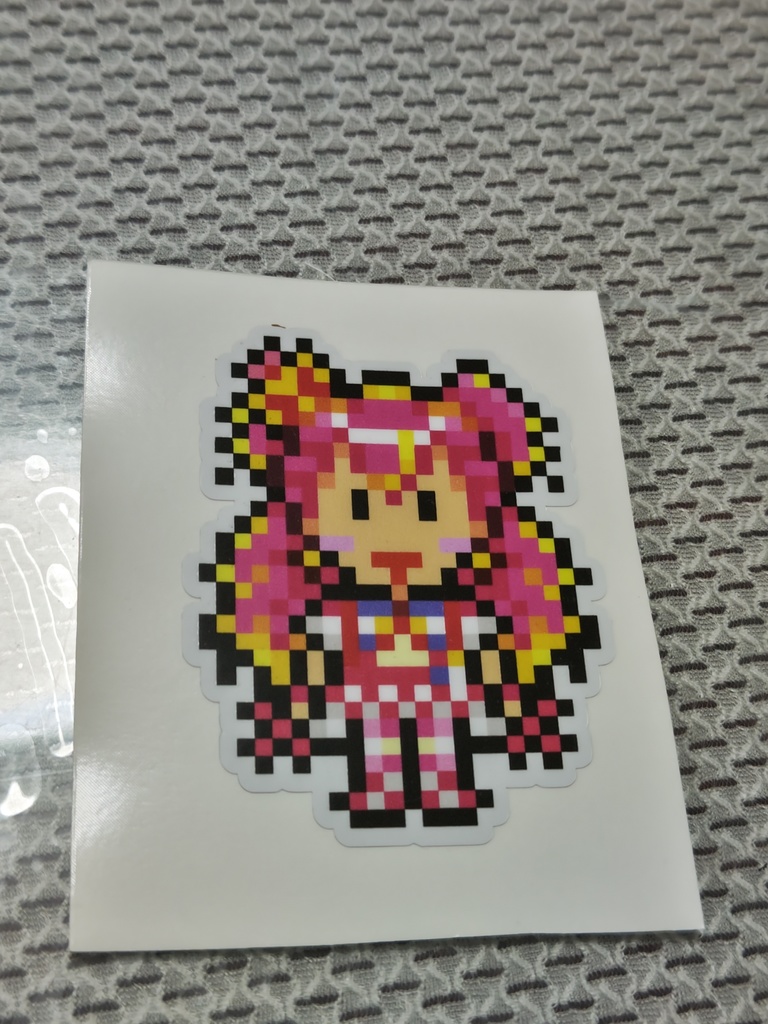 縁取りドット絵ステッカーNo.19　わんだふるぷりきゅあ：キュアワンダフル