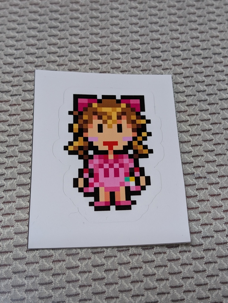 縁取りドット絵ステッカーNo.28　わんだふるぷりきゅあ：犬飼こむぎ