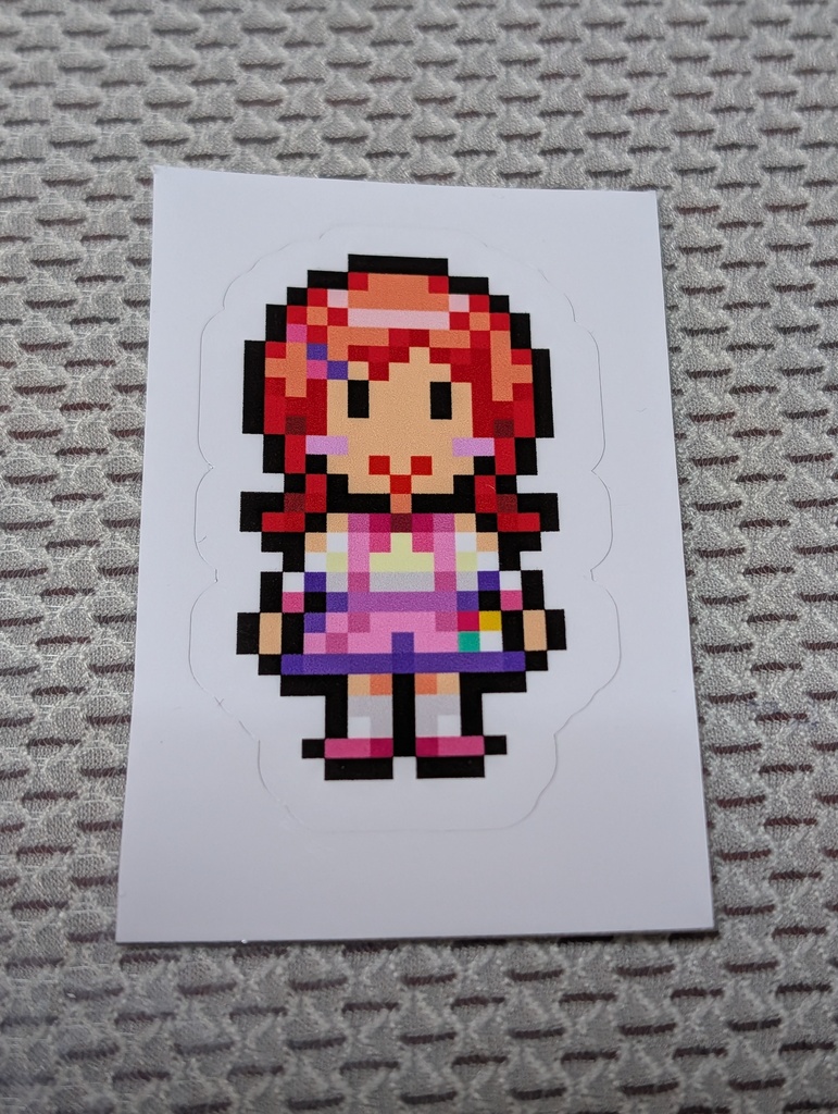 縁取りドット絵ステッカーNo.29　わんだふるぷりきゅあ：犬飼いろは