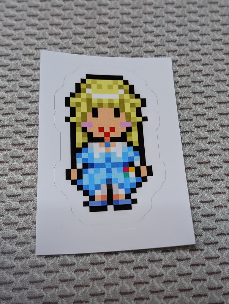 縁取りドット絵ステッカーNo.30　わんだふるぷりきゅあ：猫屋敷ユキ