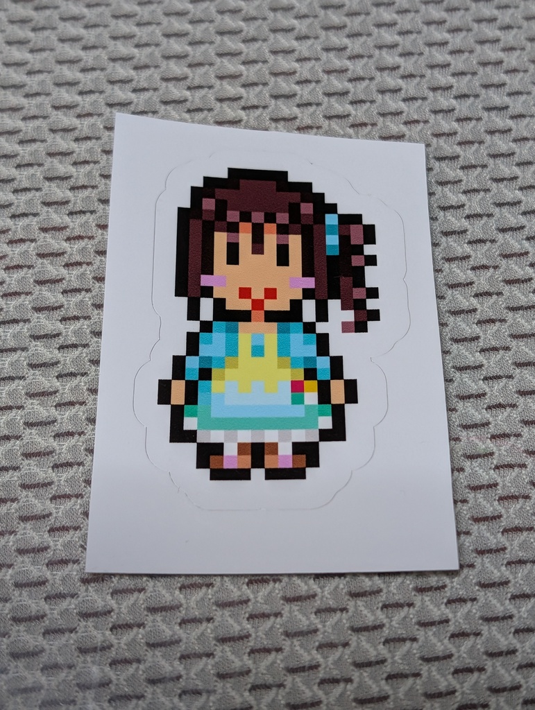 縁取りドット絵ステッカーNo.31　わんだふるぷりきゅあ：猫屋敷まゆ　通常