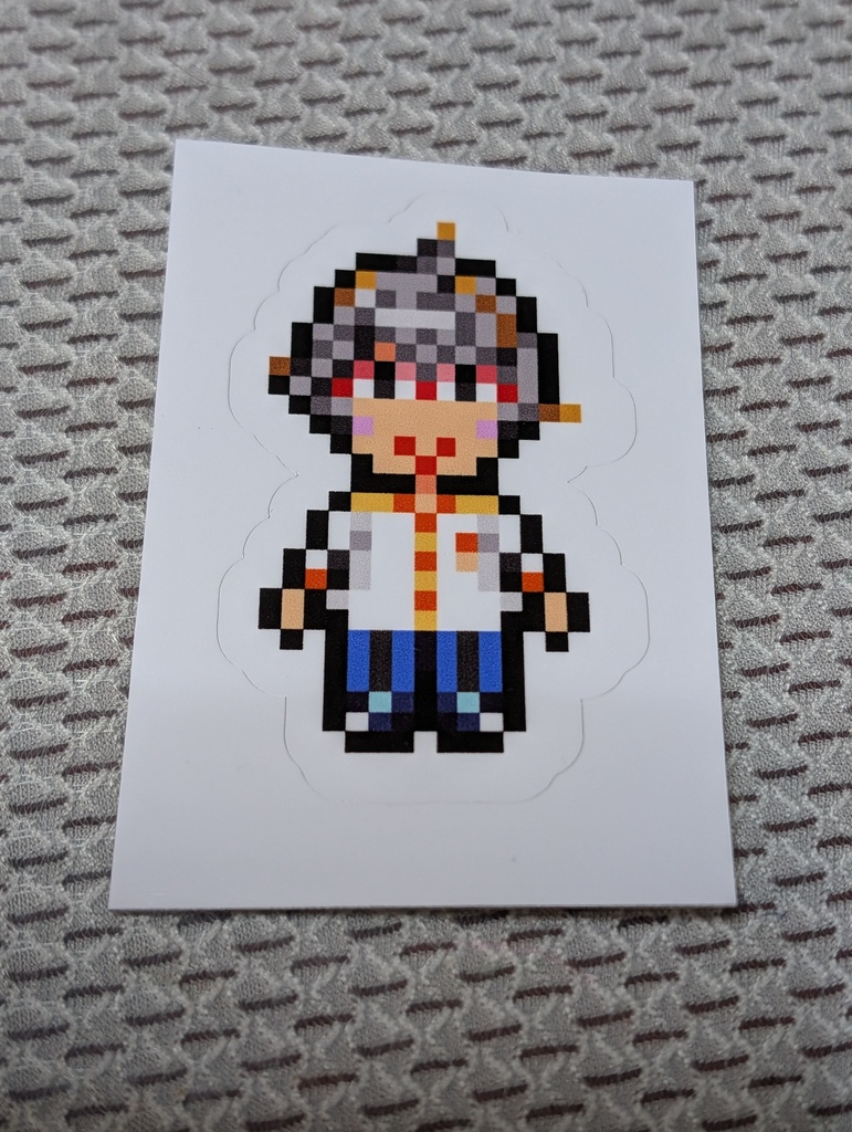 縁取りドット絵ステッカーNo.35　わんだふるぷりきゅあ：兎山悟　通常