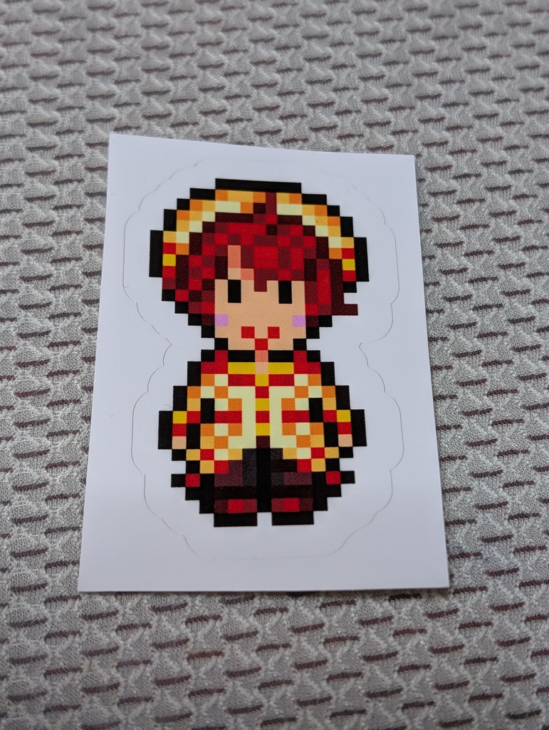 縁取りドット絵ステッカーNo.36　わんだふるぷりきゅあ：兎山悟　変身フォーム