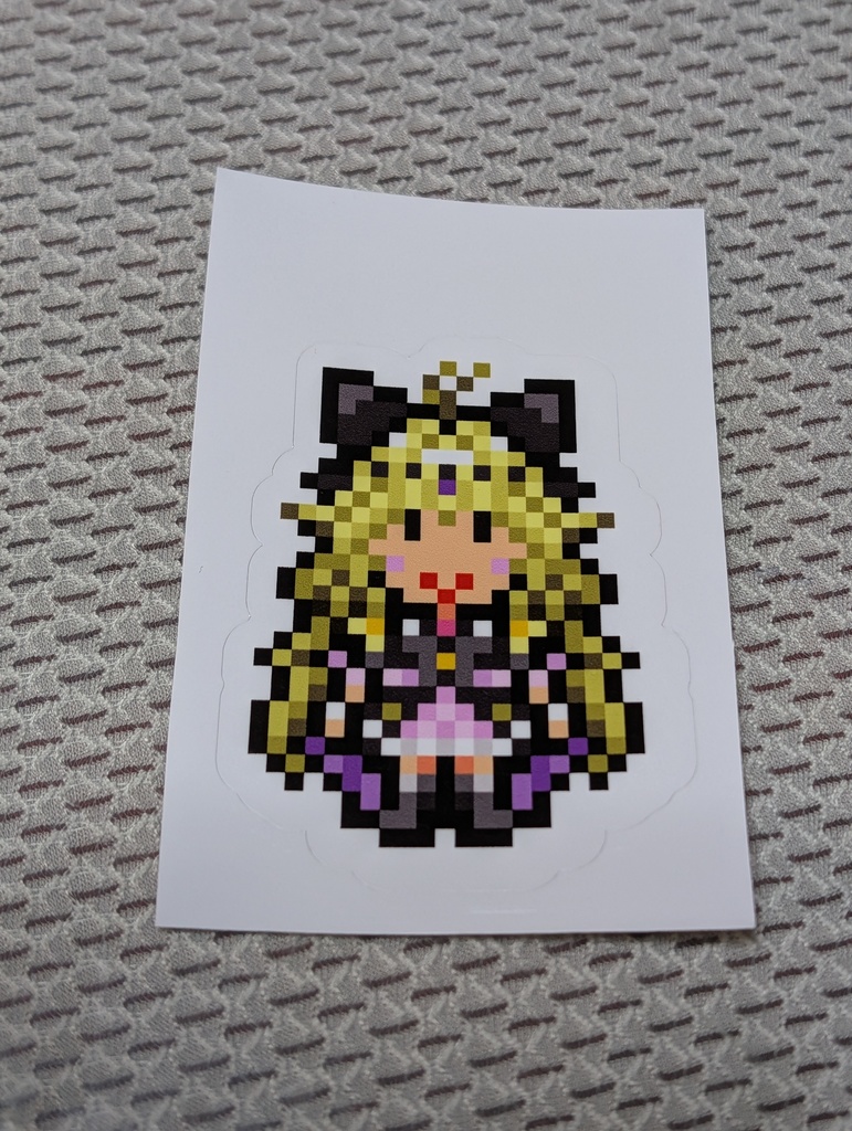 縁取りドット絵ステッカーNo.39　名探偵プリキュア：キュアアルカナ・シャドウ