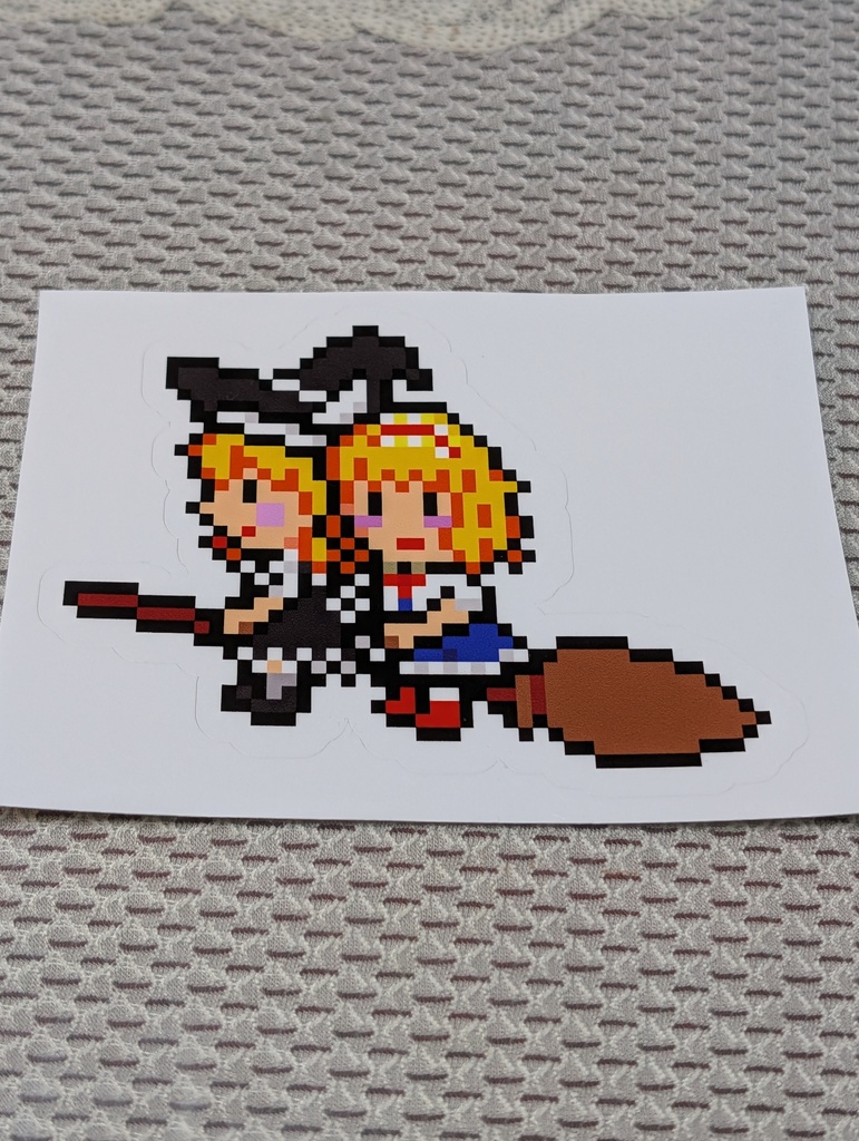 縁取りシーンステッカーNo.1　東方Project：魔理沙ランデヴー　魔理沙　アリス