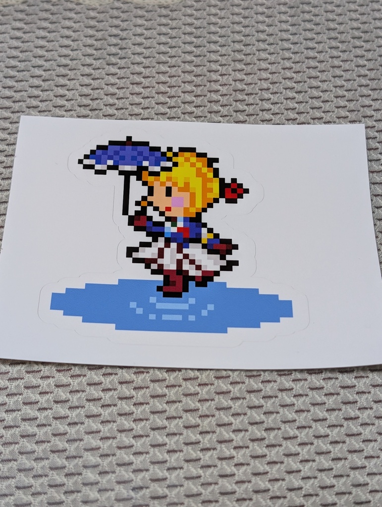 縁取りシーンステッカーNo.2　ヴァイオレット・エヴァーガーデン：瞬間、湖面にて　ヴァイオレット