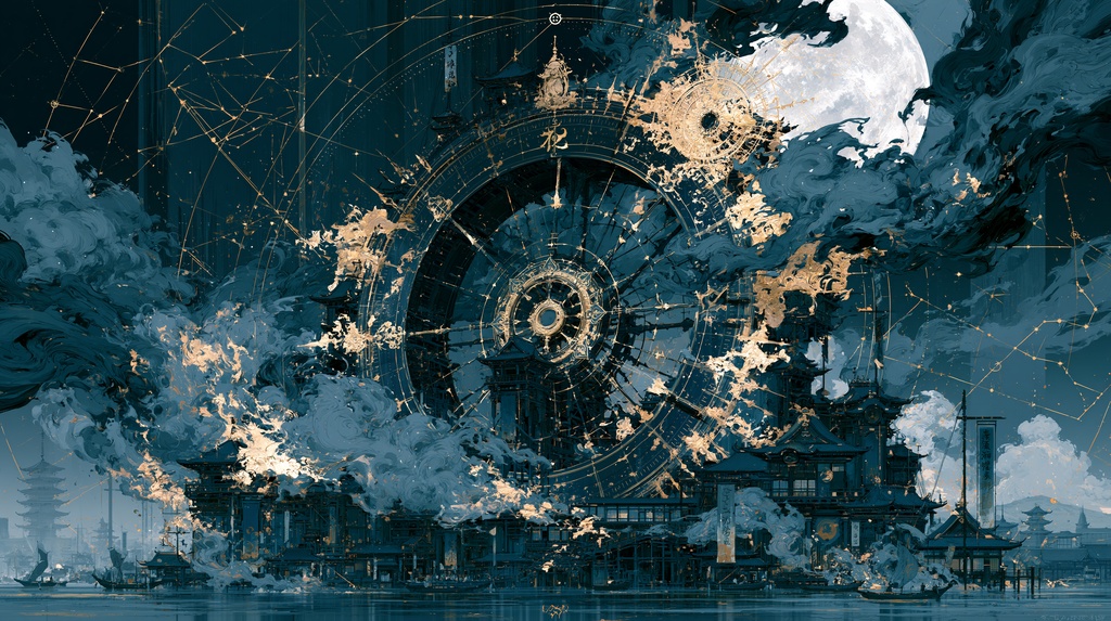 大アルカナタロットカード風背景[Wheel_of_Fortune]