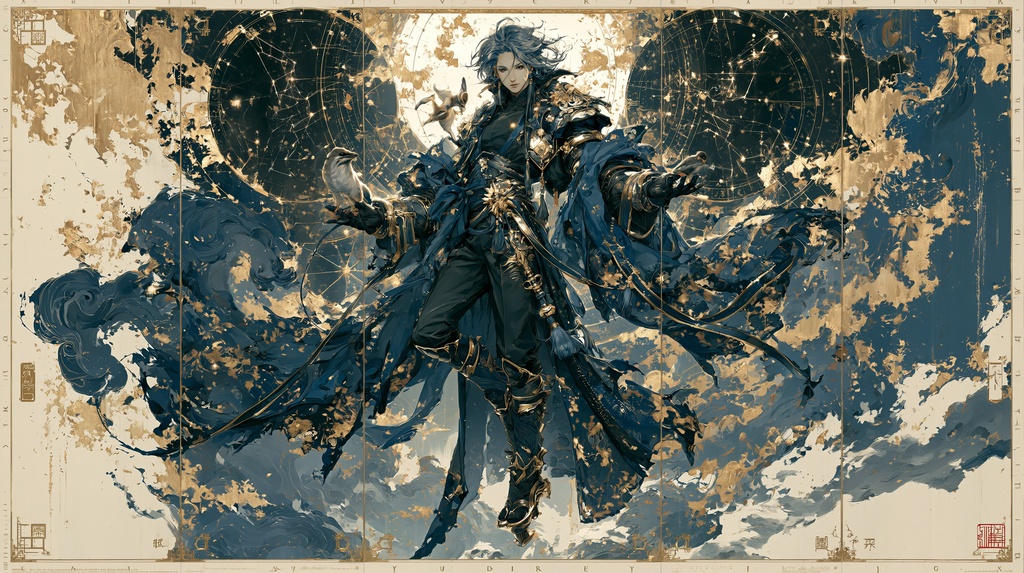 大アルカナタロットカード風背景[The_World]