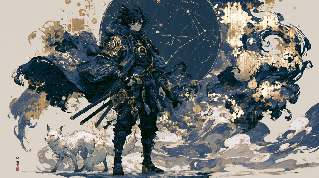 大アルカナタロットカード風背景[The_Fool]