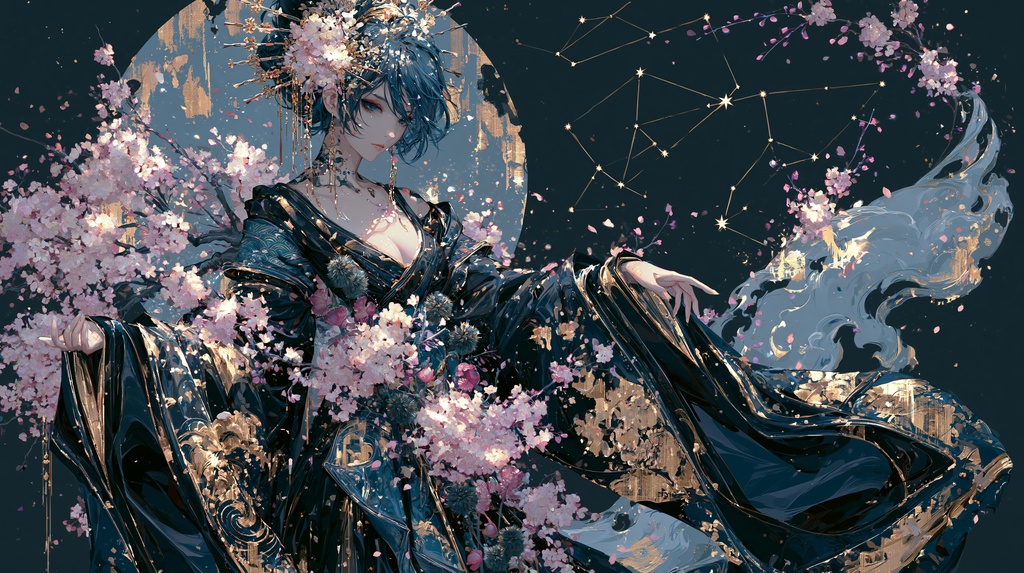大アルカナタロットカード風背景[The_Empress_vol2]