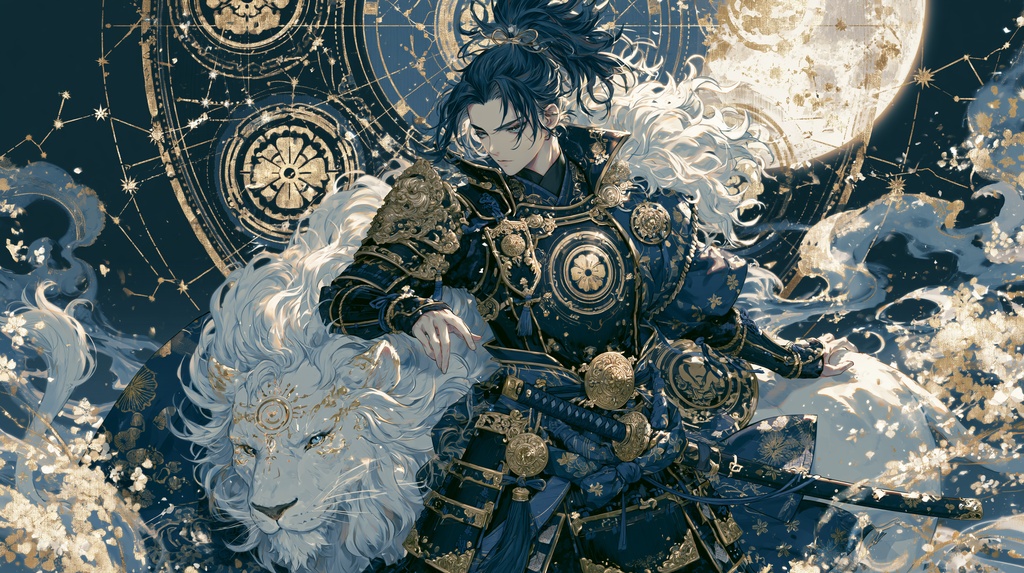 大アルカナタロットカード風背景[The_Strength]