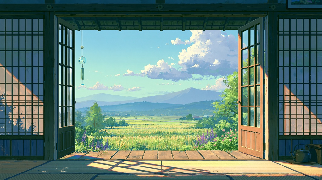 田舎の夏背景