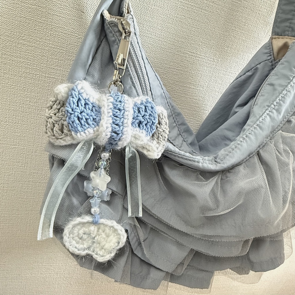 🎀ビッグリボンがかわいい🎀 天使のかがやきキーホルダー✨