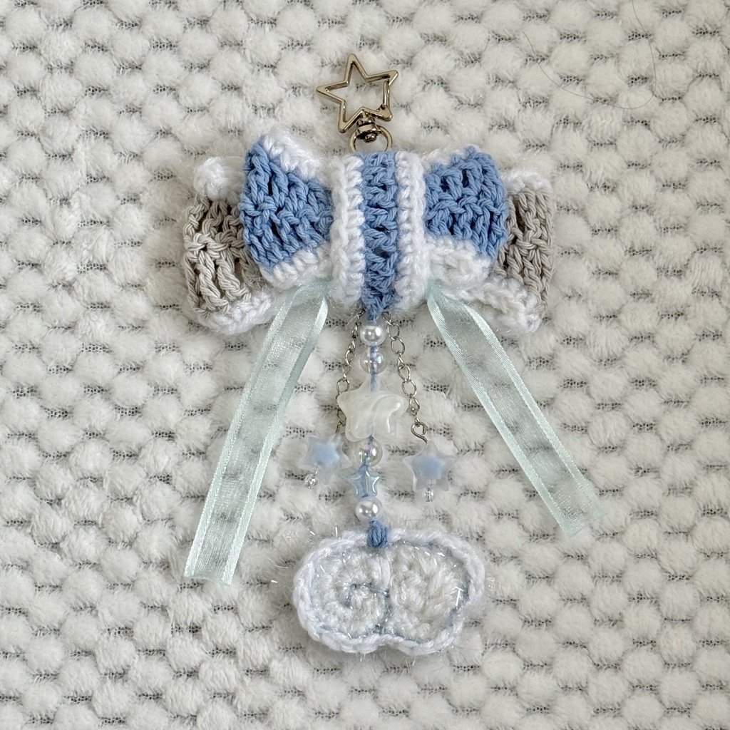 🎀ビッグリボンがかわいい🎀 天使のかがやきキーホルダー✨