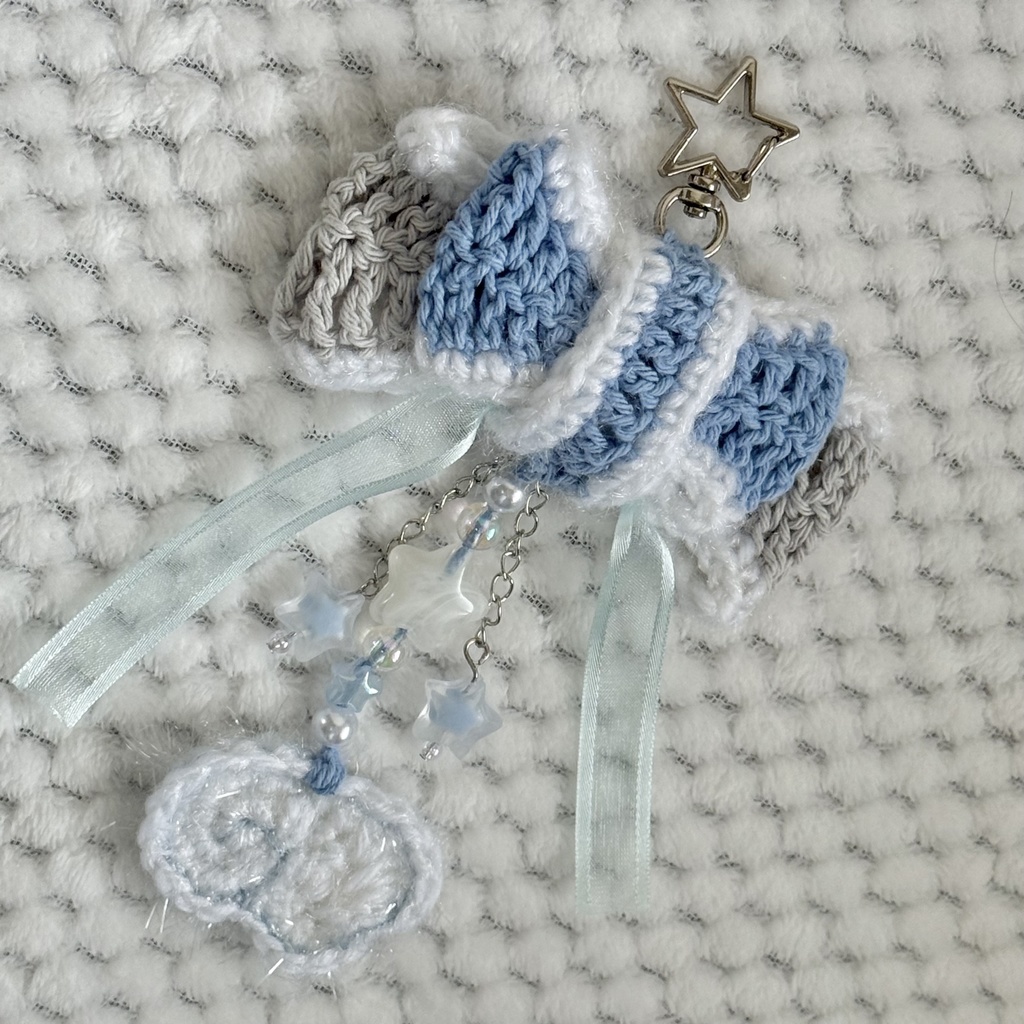 🎀ビッグリボンがかわいい🎀 天使のかがやきキーホルダー✨